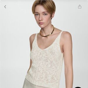 Mango Cream Lace Tank Top